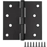 Design House 181685 Square Corner Steel Door Hinge Door Hardware Door Hinges Interior Doors, 4"x4", Oil Rubbed Bronze, 10Pack