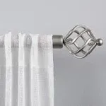 Exclusive Home Curtains ER1011-01 66120 Torch 1&#034; Curtain Rod and Finial Set,