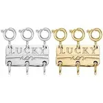 Qulltk Lucky Necklace Layering Clasps 18K Gold and Silver Separator for Stackable Necklaces Chainsmultiple Necklace Clasps and Closure