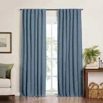 Home Fashions Harrow Solid Texture Blackout Single Window Curtain Panel, 52&#034;x...