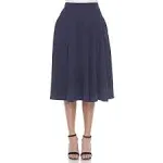 Women's White Mark Midi Skirt