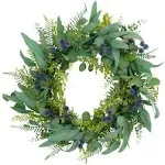 Puleo International 24" Artificial Floral Spring Door Wreath