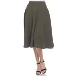 Women's White Mark Midi Skirt