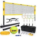 GSE Games & Sports Expert Professional Portable Badminton Volleyball Combo Set Including Volleyball/Badminton Net Default Title (default) 100+