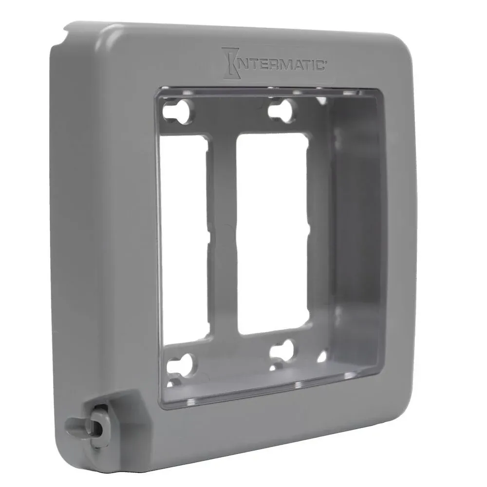 Intermatic - WP6000G - Low-Profile Plastic In-Use Weatherproof Cover, Single-Gang, Vrt/Hrz, Gray