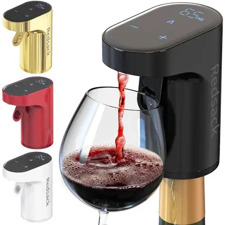 Redsack Electric Wine Decanter Aerator Dispenser Pourer Whiskey Adjustable Quantity Liquor Wine Pump Birthday Gift Men Women Mom Dad Boss Brother Husband Funny Unique Gifts for Him Friends (Black)