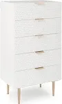 Adore Decor Jolie Tallboy Dresser White