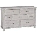 Signature Design by Ashley Brashland Farmhouse 7 Drawer Dresser with Dovetail Construction, Textured White