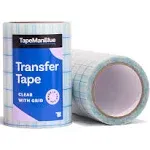 6" x 100' Roll of Clear Transfer Tape for Vinyl, Made in America, Vinyl Transfer Tape with Alignment Grid for Cricut Crafts, Decals, and Letters