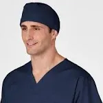 Unisex Tie Back Scrub Cap, Black, OSFA