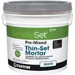 Custom STTSW3 Thin Set Mortar, Gray/White, 3.5 Gal Pail