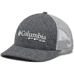 Columbia PFG All Black SnapBack Trucker Hat Cap Mesh