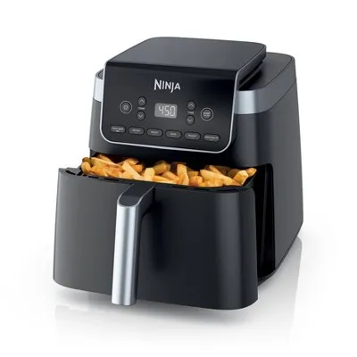 Ninja Air Fryer Pro XL 6-in-1 mit 6,5 QT Kapazität, Max Crisp, Air Fry, Air Braten, Backen, Aufwärmen, Dehydrieren, Max Crisp Technologie mit 450F, Antihaft-Korb und Crisperplatte, Grau, AF181