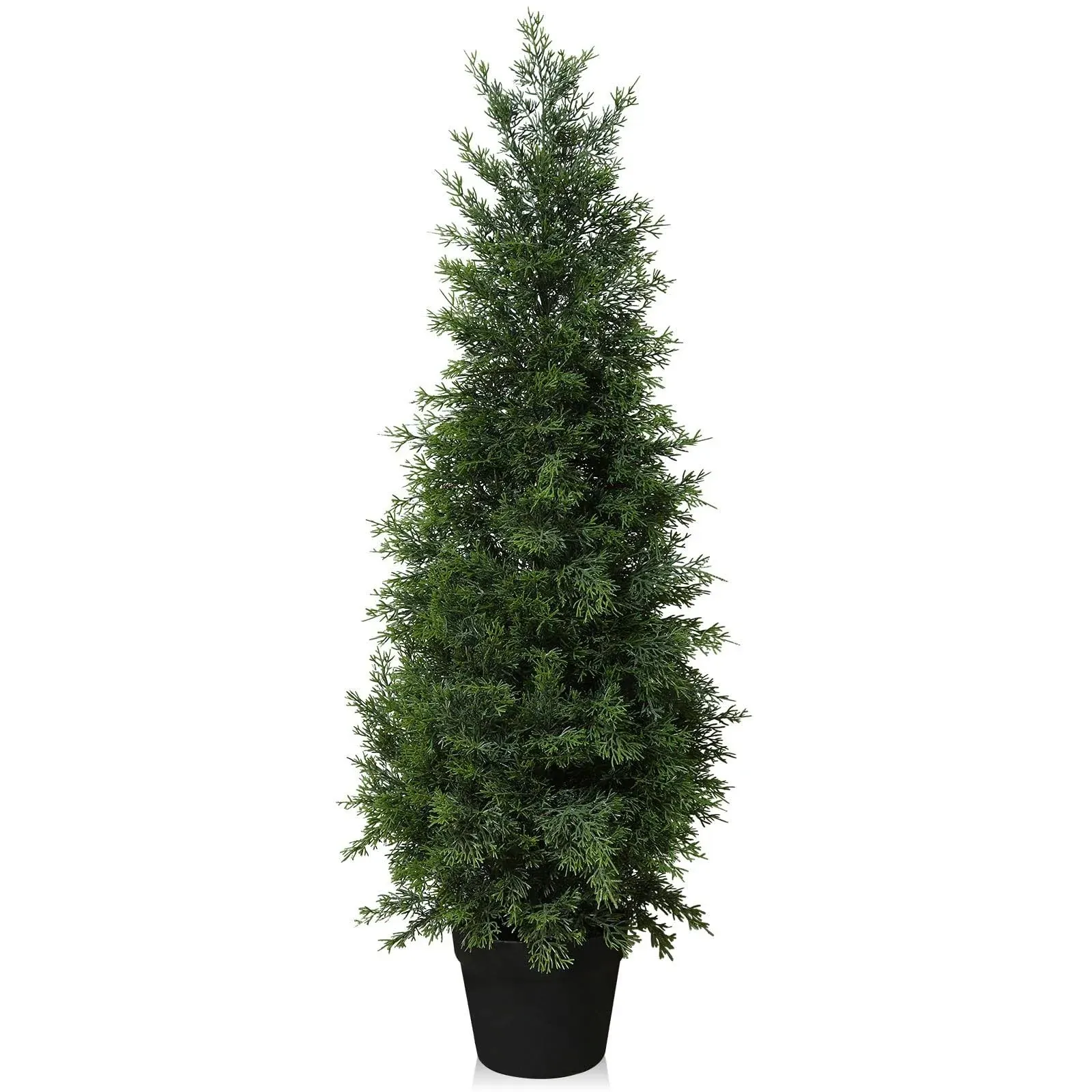 Lomanto 3ft Artificial Tree,Fake Topiary Cedar Tree for Indoor Outdoor, UV Rated Potted Plants for Porch Decor Faux Pine Tree for Perfect