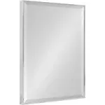 Kate and Laurel Rhodes 24.75-in W x 36.75-in H Silver Beveled Wall Mirror