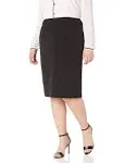 Kasper Plus Skimmer Skirt, Black, Size 22w