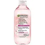 Garnier SkinActive Micellar Water with Rose Water and Glycerin, Facial Cleanser & Makeup Remover, All-in-1 Hydrating, 13.5 fl oz (400ml), 1 Count (