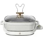 Beautiful 5-in-1 Electric Expandable Skillet, White Icing by Drew Barrymore, Up to 7 qt