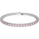 Swarovski Matrix Pink Rhodium Plated Tennis Bracelet