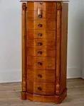 DORTALA Wood Jewelry Cabinet, Freestanding Armoire Box Storage Chest with 8 Draw