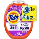 Tide Power Pods Febreze Odor Eliminator Laundry Detergent (73 oz, 45 ct)