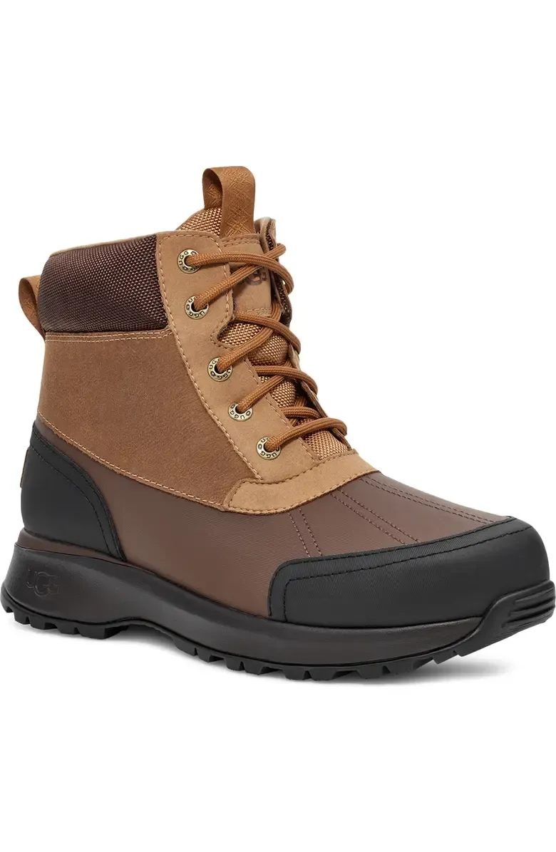 Ugg Men's Emmett Waterproof Duck Boots, Size 14, Chestnut