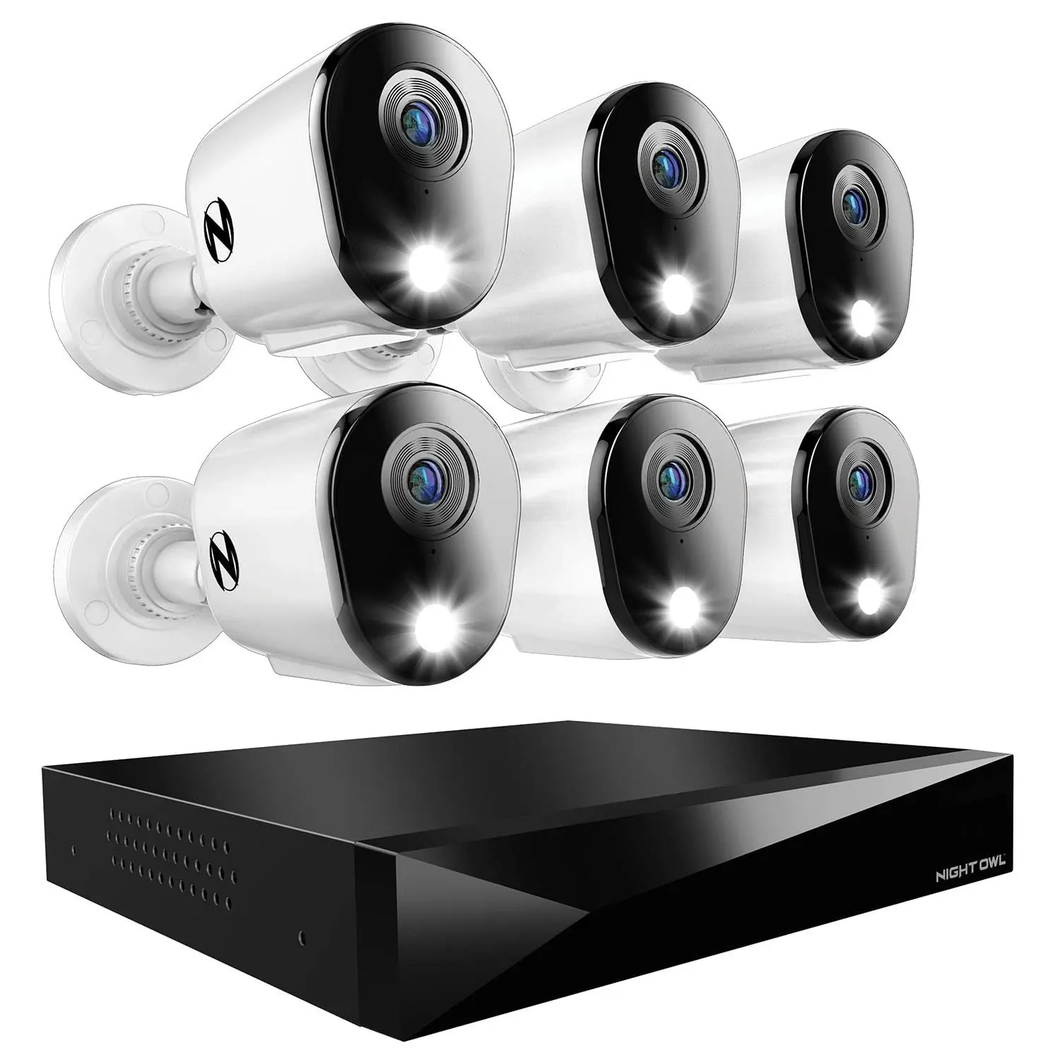 Night Owl 12 Channel 4 Camera Wired 2K 1TB DVR Security System with 2-Way Audio