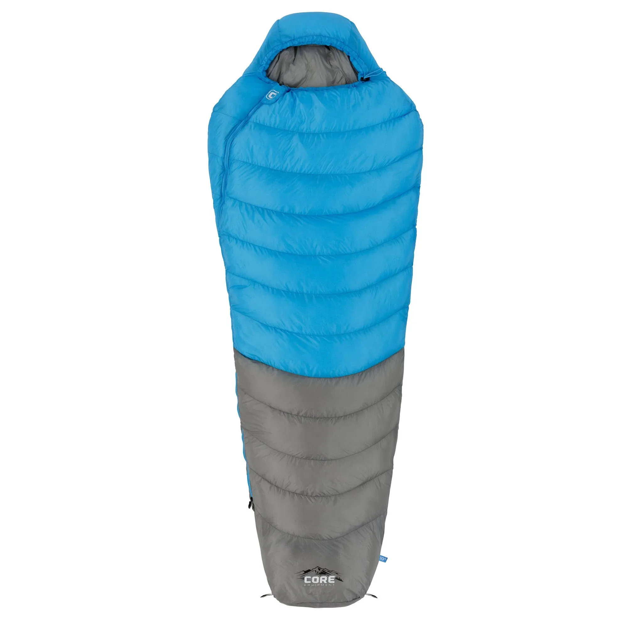 CORE Sleeping Bags for Adults | 30 Degree & 10 Degree Mummy Sleeping Bag for Outdoor and Travel | Convenient Storage Pocket for Camping Accessories | Built-in Straps for Sleeping Pad Compatibility