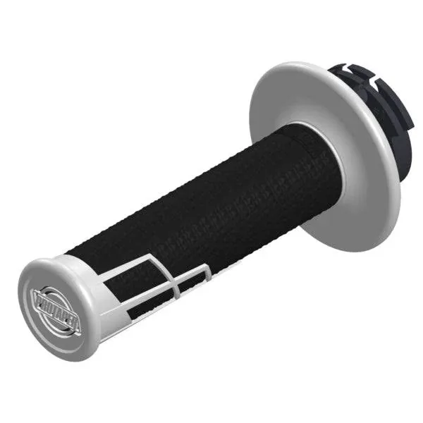 'ProTaper Clamp-On Half-Waffle Grips (White/Black)