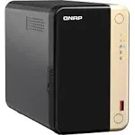 QNAP TS-264 1tb NAS 2x500gb Crucial MX500 SSD Drives Installed