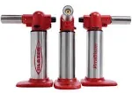 Brand New Blazer Big Buddy Butane Refillable TURBO Torch - RED STAINLESS