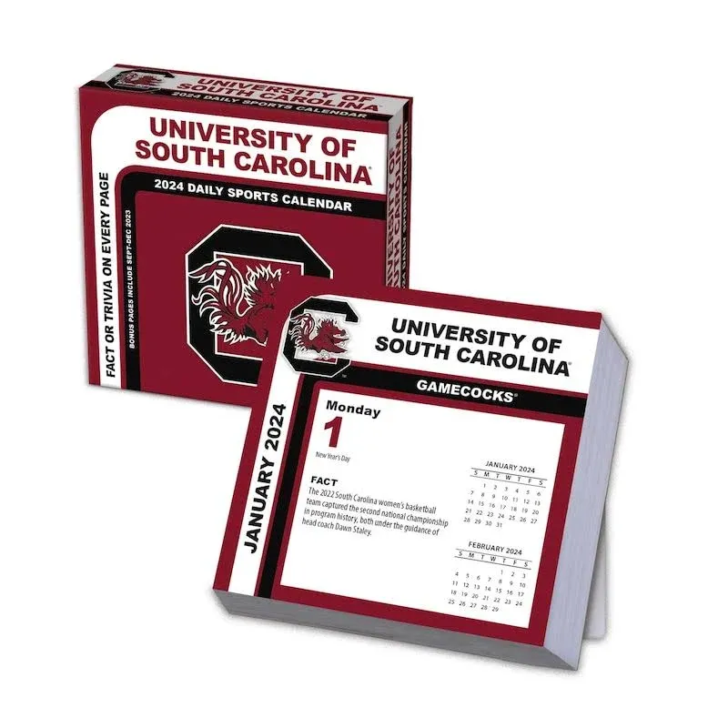 Turner Sports South Carolina Gamecocks 2024 Box Calendar (24998053021)