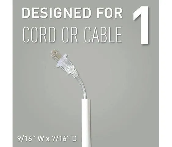 Wiremold C110 CordMate Cord Channel Kit, White