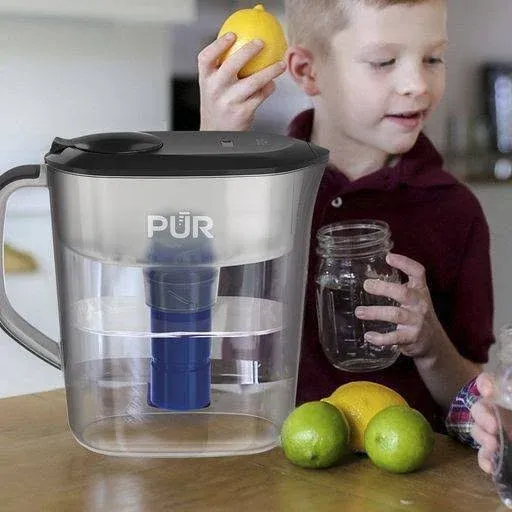 Pur Plus 11 Cup Water Pitcher Filtration System Smoke PPT111BA