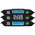 Dude Wipes - Flushable Wipes - 6 Pack 288ct Herbal Relief, Extra-Large Wet Wipes