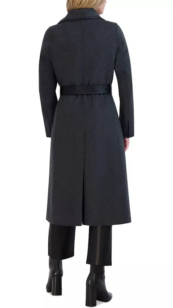 Tahari Women's Wool Blend Belted Wrap Coat