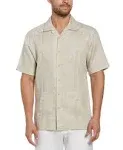 Mens Short Sleeve 100% Linen Guayabera Shirt