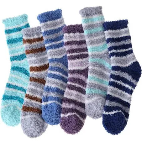 EBMORE Womens Fuzzy Socks Fleece Fluffy Cabin Plush Warm Sleep Soft Cozy Winter Adult Stocking Stuffers Christmas Slipper Socks