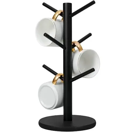 MyLifeUNIT Mug Holder Tree, Coffee Cup Holder with 6 Hooks (Black)