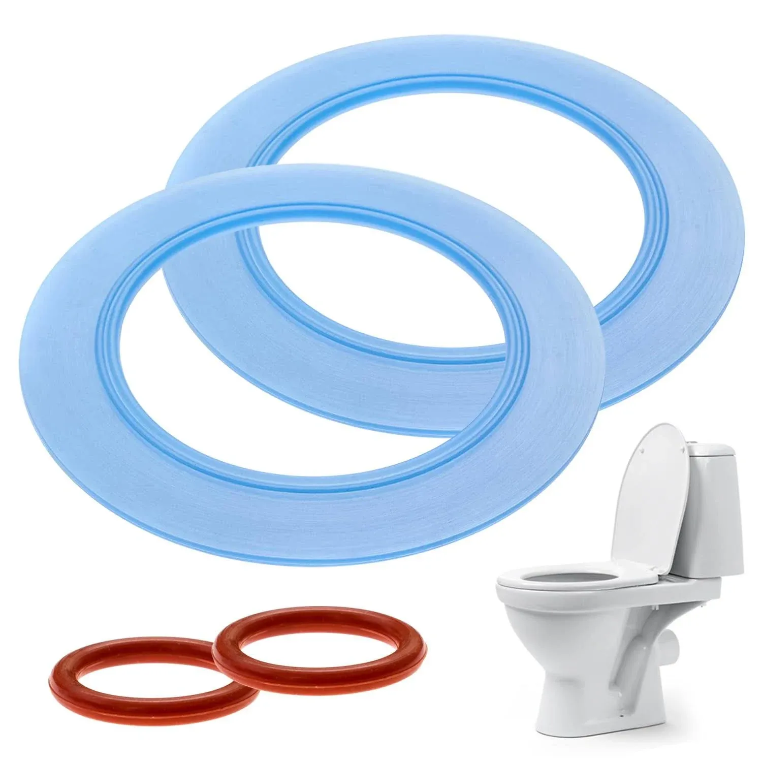 Impresa Canister Flush Valve Seal Equivalent to American Standard Toilet Parts 7301111-0070A / 7301111 0070A - Replacement Rubber Seal for Toilet, 2-Pack, Blue