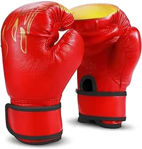 Kids Boxing Gloves For 3-8 Years, 4 oz Fire Red Boxing Gloves for Children