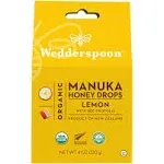 Wedderspoon Organic Manuka Honey Lozenges, Lemon - 20 count, 4 oz box