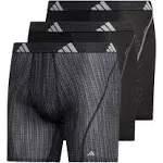 Adidas Men's Sport Performance Mesh Graphic 3-Pack Boxer Brief, Performance Wave Black/Black/Black / XXL