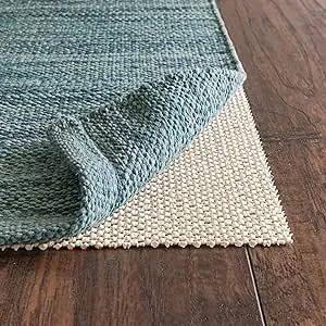 RUGPADUSA - Super-Lock Natural - 5' Round - 1/8" Thick - Natural Rubber - Gripping Open Weave Rug Pad - More Durable Than PVC Alternatives, Safe for All Floor Types