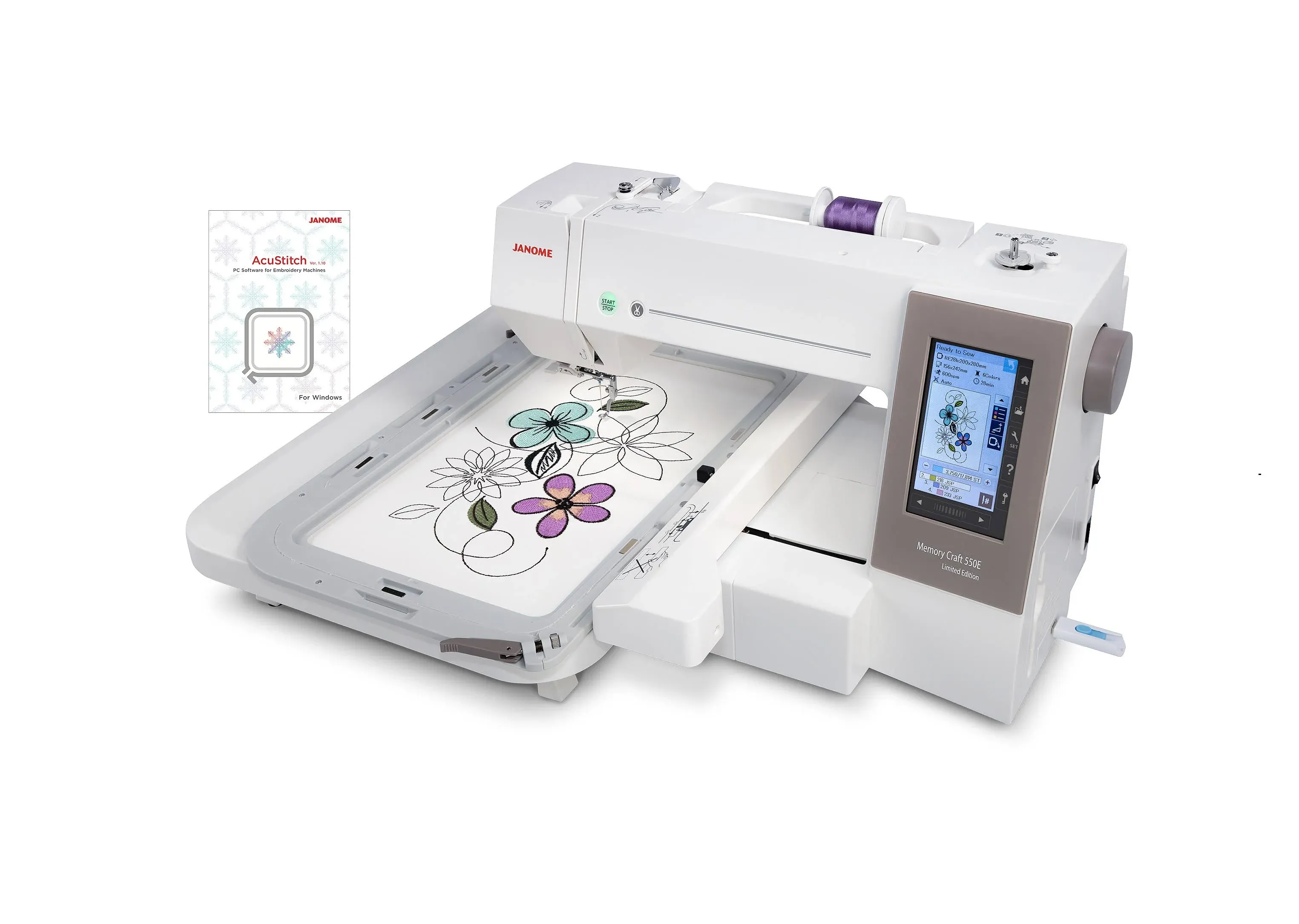 Janome Memory Craft 550E Limited Edition 14x7.9" Embroidery Machine