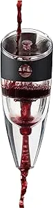 Alchemi by Viski Adjustable Wine Aerator with Stand - Simulates 6 Hours Decan...