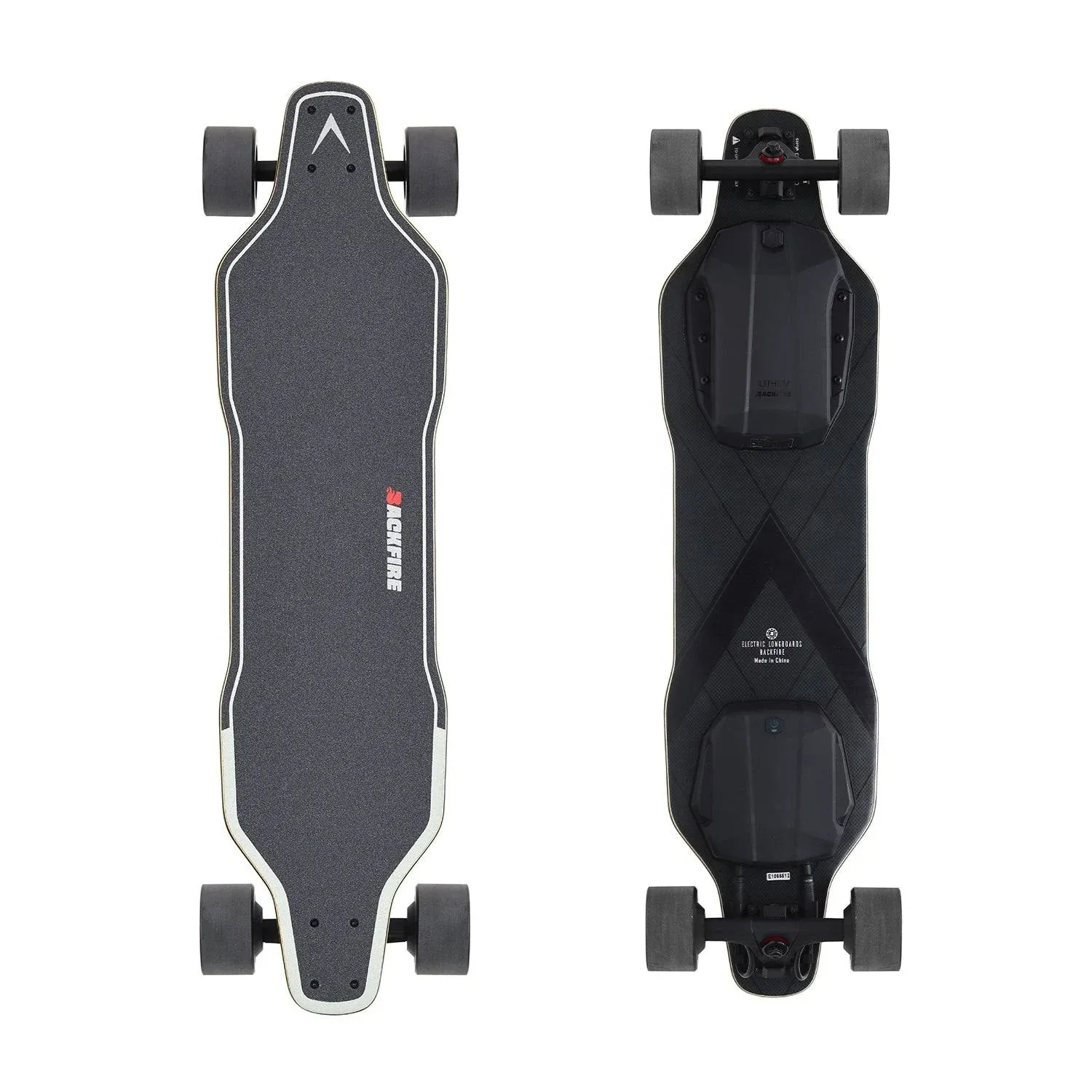 Backfire G2 Black Electric Longboard Skateboard with Protective Gear, Suitable f