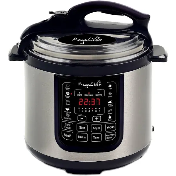 MegaChef 8 Quart Electric Pressure Cooker with 13 Pre-set Multi Functi