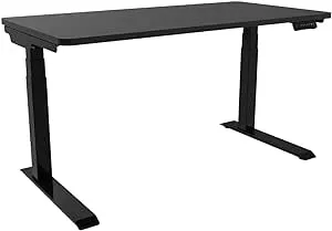 Hanover 55-In. Electric Sit or Stand Adjustable and Programmable Desk, Black