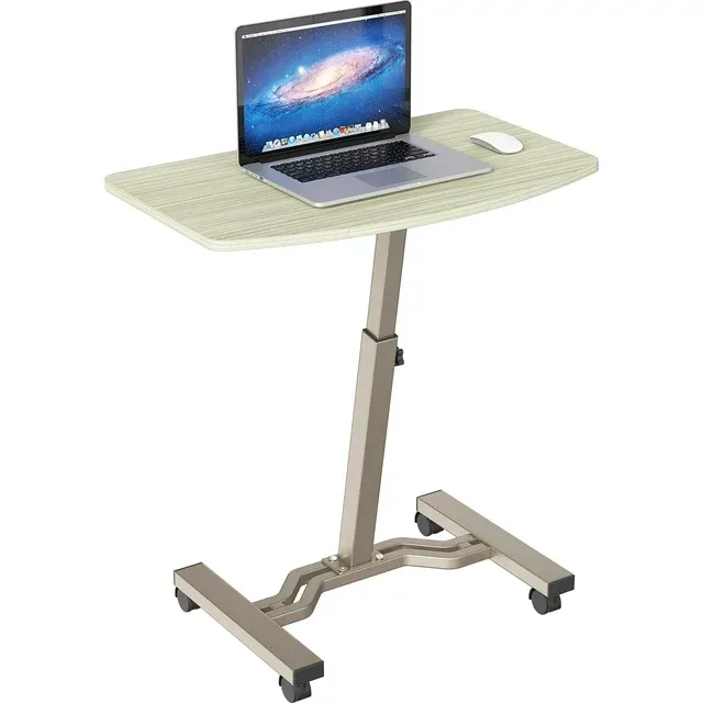 Height Adjustable Mobile Laptop Stand Desk Rolling Cart, Height Adjust